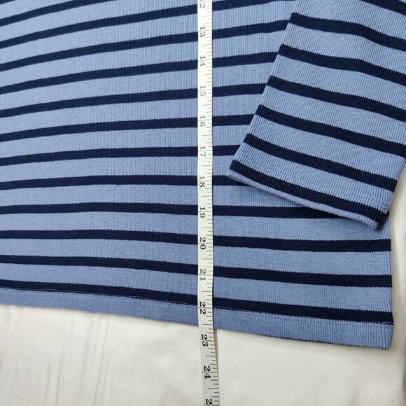 NWT Ann Taylor Weekend Collection Relaxed Sailor Striped Long Sleeve Top Large P - Picture 11 of 11